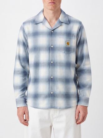 Carhartt Work in Progress Camicia a quadri in cotone con colletto cubano