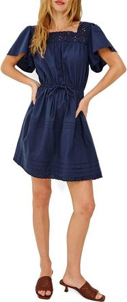 Rails Gale Eyelet Detail Cotton Minidress in Navy at Nordstrom, Size X-Small