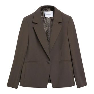 Comma Blazer in Misto Viscosa - - Jackets - Donna - Marrone - XL