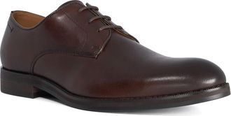 Dune London Mens Sao - Leather Lace-Up Gibsons - Brown - Size UK 12