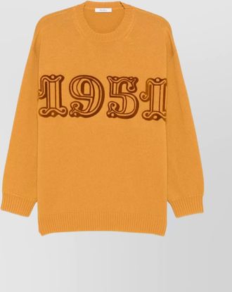 Max Mara fido crew neck embroidered knit sweater