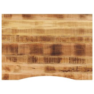 Berkfield Home Desk Top with Curve 100x80x2.5 cm Solid Wood Rough Mango in Brown