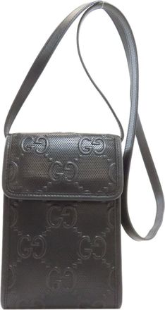 Gucci Black Leather Shoulder Bag (Pre-Owned)