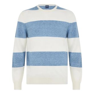 Fedeli Cashmere Knitwear, male, Multicolor, Size: L Striped Sweater