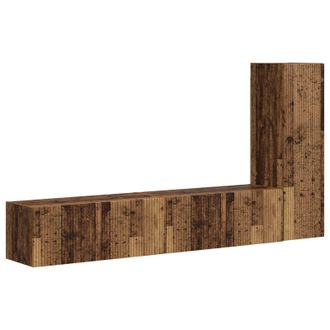 vidaXL Conjunto De Mueble De Tv Montaje En La Pared 3 Pcs Madera Vieja Vidaxl