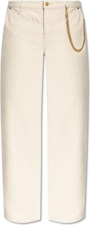 Michael Kors Jeans, Dames, Beige, XS, Katoen, Jeans met wijde pijpen