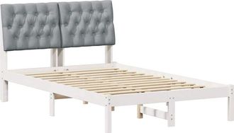 vidaXL Estructura De Cama Con Cabecera Tapizada 120 X 200 Cm Vidaxl