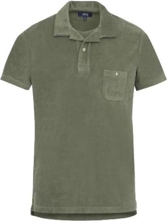 Gilis Donker khaki badstof polo - Heren - Polos - Groen - 3XL - Katoen - Tops