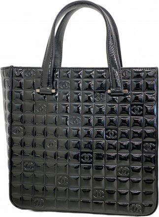 Chanel Black Patent Leather Tote Bag (Pre-Owned)