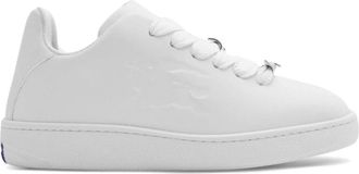 Burberry Schoenen, Dames, Wit, 37 1/2 EU, Leer, Leren Box Sneakers