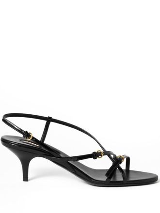 Miu Miu Patent Leather Sandals With Buckles Shoes