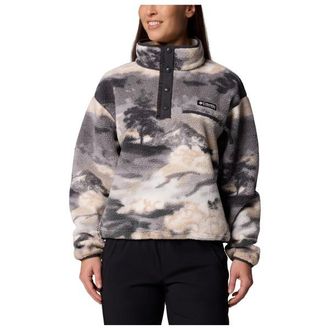 Columbia Helvetia II Printed Cropped Half Snap Fleecepullover f&uuml;r Damen | grau