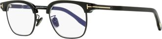 Tom Ford Mens Brow Line Blue Block Eyeglasses TF5932-D-B 001 Black/Gunmetal 47mm