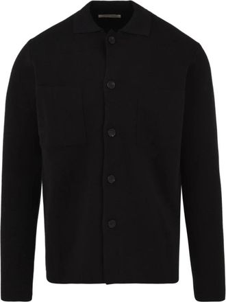 FILIPPO DE LAURENTIIS Field Jacket - Heren - Vesten - Zwart - L - Wol - Truien & Vesten