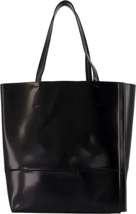 Marni Tassen, Heren, Zwart, ONE Size, Leer, Museo Large Shopper Bag