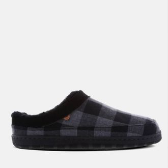 Lamofootwear Mens Julian Clog Ii Slipper In Charcoal Plaid