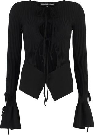 ADĀMO Andrea Adamo Long-sleeve Top - Dames - Longsleeves - Zwart - L - Polyester - Tops