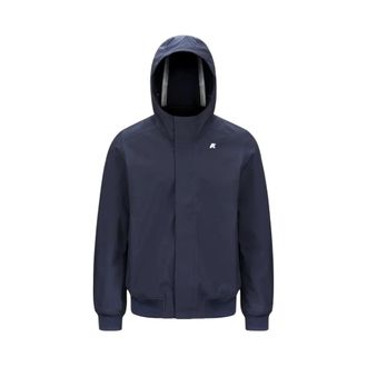 K-Way Blauwe Drielaagse Waterdichte Jas - Heren - Regenjassen - Blauw - S - Nylon - Jassen