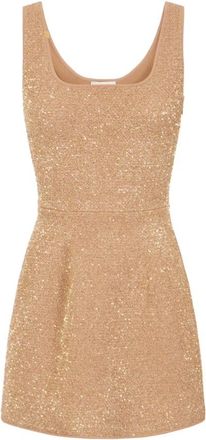 Elisabetta Franchi Dames, Jurken, Geel, Maat: S Leer