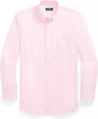Polo Ralph Lauren Overhemden, Heren, Roze, S, Katoen, Casual Overhemd