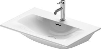Duravit Lavamanos Para Muebles Duravit Viu 234473, 730 Mm, Con Rebosadero, Con Banco Para Grifos, 2 Agujeros Para Grifos, Color: Blanco - 2344730058