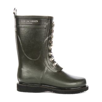 Ilse Jacobsen Rub15 Wellies - female - Ilse Jacobsen Hornb&aelig;k - Lace-up Boots - Green - 5 UK - Shoes