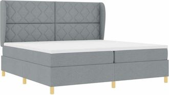 vidaXL Vidaxl - Cama Con Somier Y Colch&oacute;n Gris Oscuro 90x190 Cm De Tela