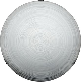 Lumicom Millerighe Plafoniera, 2X E27, max 42W, vetro serigrafato, D.40cm - Lumicom