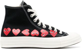 Comme Des Gar&ccedil;ons Rode Heart Chuck Taylor All Star Sneakers - Heren - Sneakers - Zwart - 39 EU - Schoenen