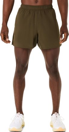 Asics Laufshorts ASICS ASICS CORE 5IN SHORT, Herren, Gr. XXL, N-Gr, braun (braun stone), Obermaterial: 100% Polyester, Hosen Laufshorts