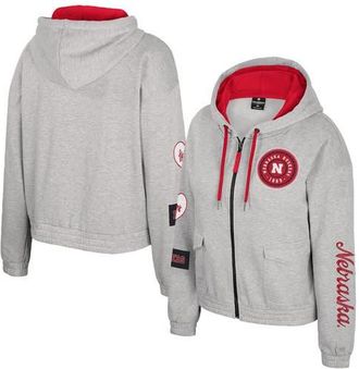 Colosseum Womens Colosseum Gray Nebraska Huskers Alfie Full-Zip Hoodie Jacket at Nordstrom, Size Medium