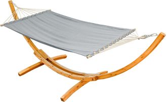 No Brand Hamaca Terraza Con Soporte - 325cm Soporte Hamaca Madera Exterior Hamaca Jardin