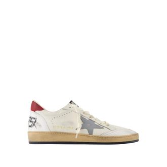 Golden Goose White Leather Ball Star Trainers