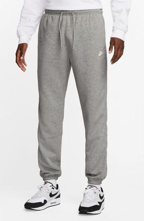 Nike Club Brushed Fleece Sweatpants in Dark Grey Heather at Nordstrom Rack, Size Xx-Large