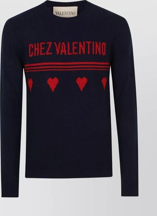 Valentino Garavani crewneck wool sweater graphic design