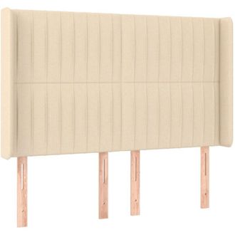 vidaXL Cabecero Con Led De Tela Color Crema 147x16x118/128 Cm Vidaxl