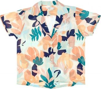 Obey Shirt shirt met korte mouwen - Dames - Overhemden - Oranje - M - Overhemden