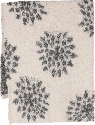 Brunello Cucinelli floral-knit scarf - women - Polyamide/Cashmere - One Size - Neutrals