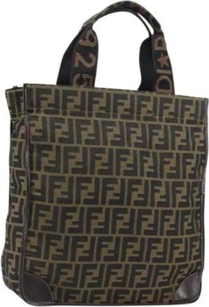 Fendi Pre-owned Canvas Tote Bag - Dames - Vintage Shopper - Bruin - ONE Size - Vintage