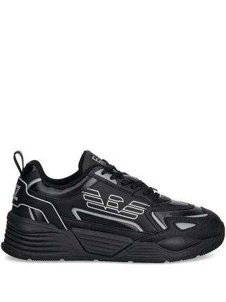 Emporio Armani logo-detail sneakers - unisex - Polyester/Elastane/Polyester/Rubber - 13 - Black