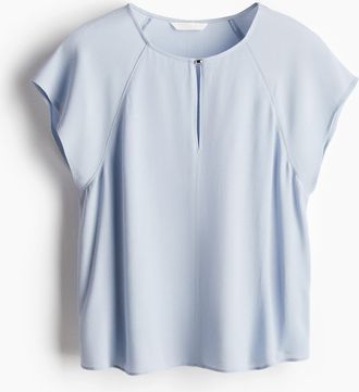 H&M Crêpe-Bluse - Blue