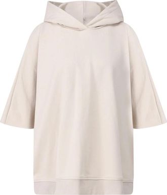 Dondup Batwing Hoodie met Zijsplitten - Dames - Hoodies - Beige - M - Hoodies & sweatvesten