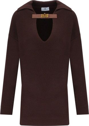Elisabetta Franchi MAGLIONE POLO COFFEE ELISABETTA FRANCHI