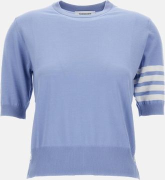 Thom Browne Sky Blue Wool T-shirt