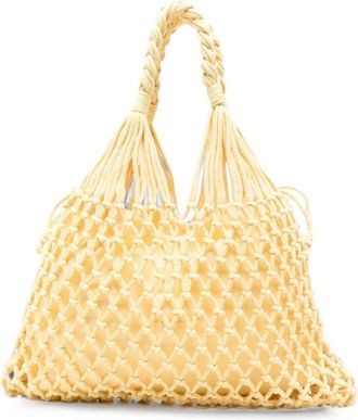 Frankie Shop Tassen, Dames, Geel, ONE Size, Katoen, Naia Macram&eacute; Tas