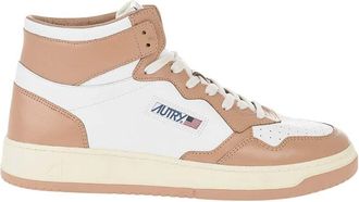 Autry Brown Leather High-Top Sneakers