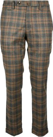 Michael Coal Stijlvolle broek van wolmix - Heren - Slim Fit Broeken - Veelkleurig - W30 - Wol - Broeken