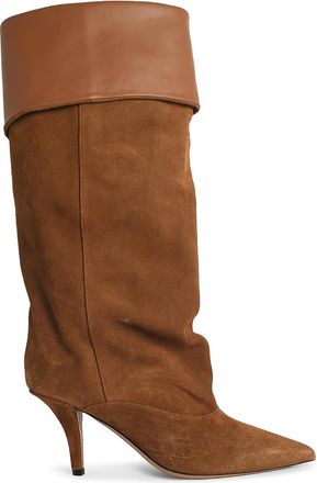 PARIS TEXAS Ines Reverse 75 Suede Cognac Boots