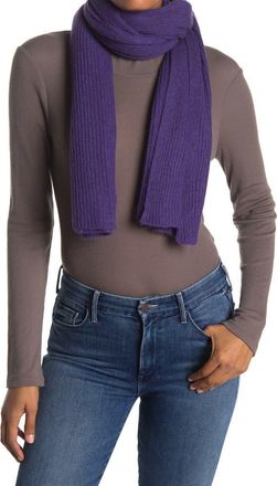 Portolano Ribbed Knit Wrap Scarf in Aubergine at Nordstrom Rack