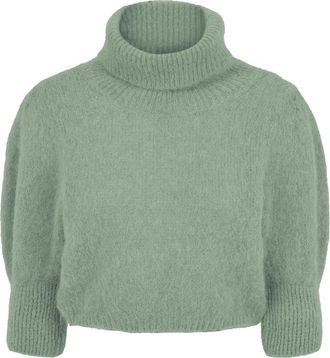 Americandreams Piro Pullover - Dames - Coltruien - Groen - S - Wol - Truien & Vesten